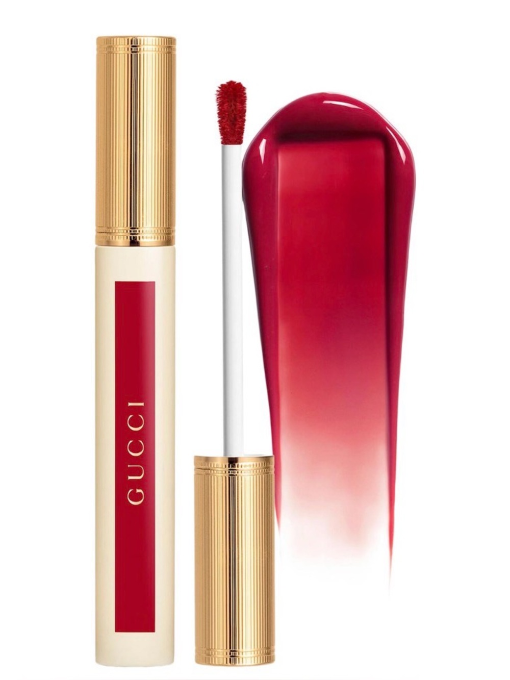 Gucci Oil-In-Water Tint Hydrating Stain in shade 509 “Rossi Ancora” (iconic red)